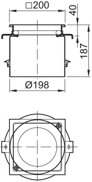 ACO Aufsatzst&uuml;ck ES M 125, verschraubt