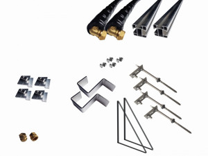 Thermic Energy Montagepaket 1er Grundset f&uuml;r FK253 Stockschrauben 30Grad