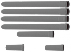INTERDOMO PP Verpackungseinheit Rohre DN 60 VE 1, 4x2 m, 1x1 m, 2x0,5 m