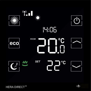 blossom-ic Hera Direct Raumthermostat 230 V schwarz, f&uuml;r Heizen K&uuml;hlen