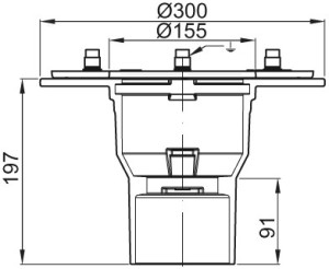 ACO Bodenablauf Passavant DN 100 GE m PDF wei&szlig; epoxiert