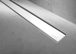 ESS Duschrinne Modulo TAF Glas Wei&szlig; 80 cm