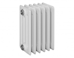 HG-TEC DIN-Stahlradiator grundiert 27 Glieder BH 450 NA 350 BL 1350 BT 220