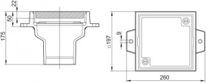 ACO Reinigungsverschluss FINOR S 1 tlg. M 125 Deckel m Betonf&uuml;llung DN150