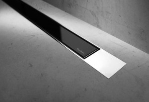 ESS Duschrinne Modulo TAF Design Z-2 Poliert, Glass Schwarz, 1000
