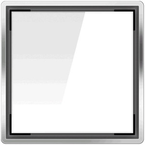 ACO Design Glasabdeckung Rahmen 130x130mm Unidekor wei&szlig;