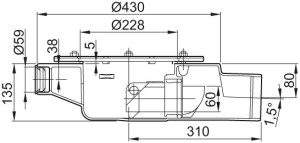 ACO Bodenablauf Wal Selecta DN 100 o GV m PDF wei&szlig; epoxiert