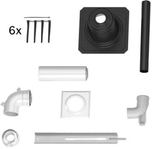 Junkers Bosch Paket FC Set60 C93x z Scha Abgasf. hori. starr d= 60/100mm