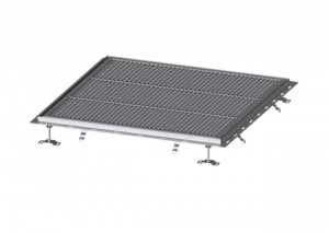 KESSEL Bodenwanne Ferrofix m. Fliesenanschlusswinkel, 1000x1000 mm