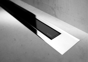 ESS Duschrinne Modulo TAF Design Z-4 Poliert, 100 cm, glass schwarz