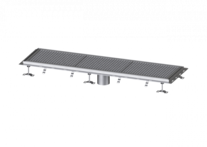 KESSEL Kastenrinne Ferrofix m. Fliesenanschlusswinkel, 400 x 1550 mm
