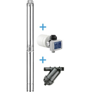 ewuaqua iWater i3 4-40 TBPumpe 3" Beregnungs-Paket 3" Tiefbrunnenpumpen Kompl...