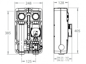 LK Armatur LK 864 Pumpengruppe DN32 45-60 Grad C G1/2 x Rp1 x G1/2