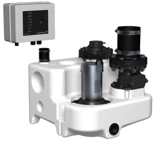 Grundfos Hebeanlage MULTILIFT MSS MSS. 11.1.2, 230V, 1,1 kW m R&uuml;ckschlv.