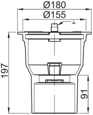 ACO Bodenablauf Passavant DN 100 GE mit Halterand wei&szlig; epoxiert