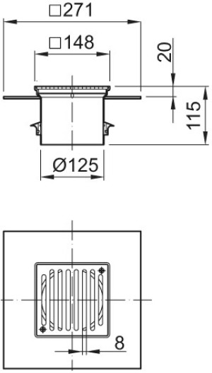 ACO Aufsatzst&uuml;ck ES K 3 versc Rutschhemmung Klasse C