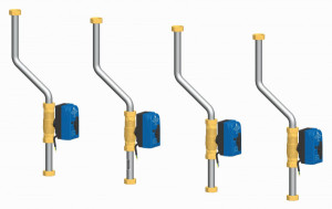PAW PAW Zub FriwaMidi Kask 4x Rohr Set DN 20 zum Einbau inkl 4x Durchg Vent DN