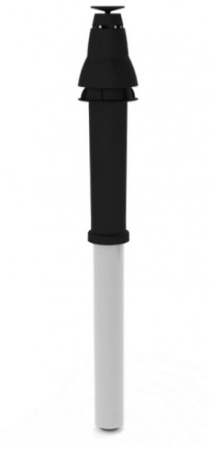 INTERDOMO PP Dachdurchf&uuml;hrung DN 80/100 schwarzgrau RAL 7021
