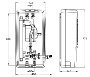 LK Armatur LK 250 Trinkwasserstation 12-28L IG ohne Pumpe und mit W&auml;rmetauscher