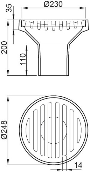 ACO Bodenablauf DN 150 Klasse M125