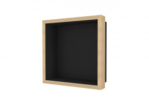 ESS Wandnische W-BOX Niche Schwarz Rahmen, oak - walnuss, 300x300x100