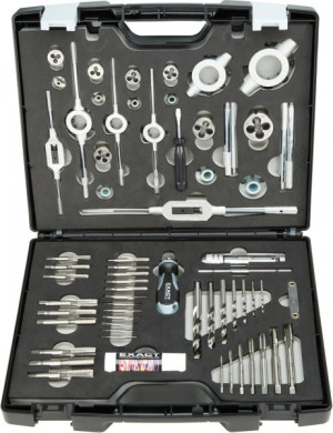 Gewindeschneidwerkzeug- Set HSS 61-teilig M3-M12 EXACT