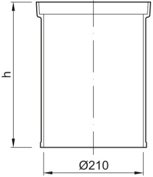ACO Zwischenst&uuml;ck Gusseisen f&uuml;r Regenrohrablauf H&ouml;he 300mm