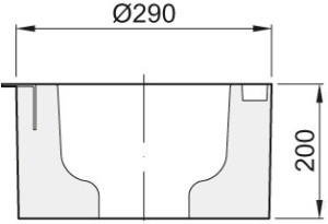 ACO Einbauset Fit in f&uuml;r Ablaufk&ouml;rper DN 100, 90Grad