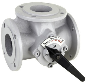 Honeywell Dreiwege Flanschenmischer DR GG 20, grau, PN 6 DN 200, kvs Wert 1600