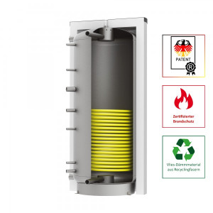 Solarbayer Schichtleit-Pufferspeicher SLS-1500-S, patentiertes SLS-System