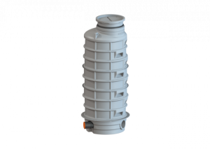 KESSEL R&uuml;ckstauschacht LW 1000 Zulauf DN 150, Auslauf DN 150, 2680 mm