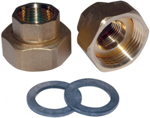 Wilo Temperguss Verschraubung Rp 1"xG1 1/2"i 72 Satz