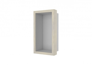 ESS Wandnische W-BOX Edelstahl geb&uuml;rstet Rahmen: Oak - Weisgewaschen, 150x300...
