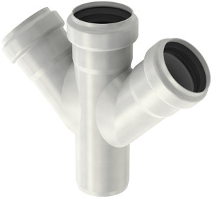 ACO Doppelabzweig PIPE ES 1.4404, 45Grad DN 70