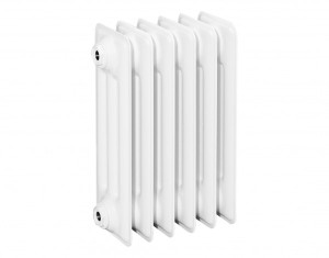 HG-TEC DIN-Stahlradiator RAL 9010 gep. 39 Glieder BH 450 NA 350 BL 1950 BT 160