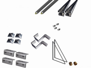 Thermic Energy Montagepaket 1er Grundset f&uuml;r FK253 waagrecht Blechfalz 15Grad