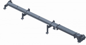 Fr&ouml;ling Pellets-Austragschnecke 110 modular offene Trogl&auml;nge 5500 mm