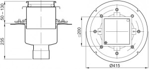 ACO Reinigungsverschluss FINOR CR 2 tlg. Edelstahl, M 125 DN 100