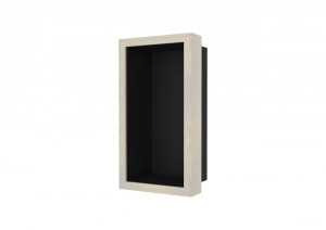 ESS Wandnische W-BOX Niche Schwarz Rahmen: Oak - Weisgewaschen, 150x300x100