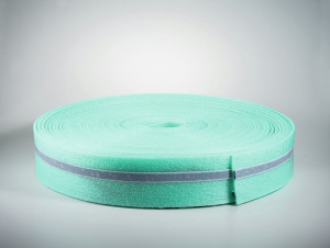 EMPUR Randd&auml;mmstreifen 8x150mm, Rolle 50m mit selbstklebender R&uuml;ckseite, gr&uuml;n