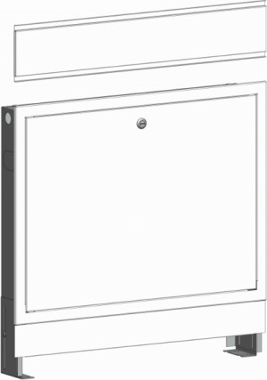 PAW UP Schrank FB 750 x 721 x 110 mm M&uuml;nzschloss, RAL9016 gepulvert m ZwBlend