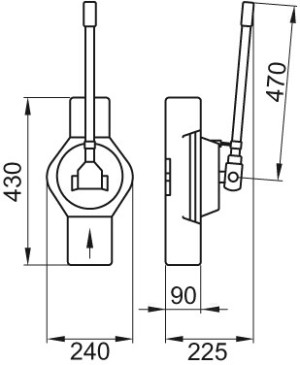 ACO Handmembranpumpe m Schlauch und Schlauchschellen R 1 1/2"