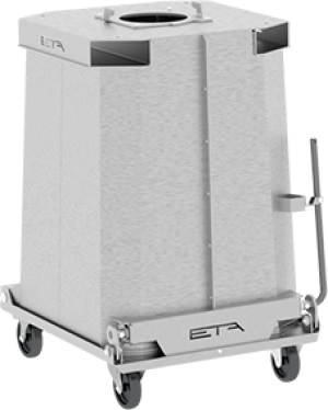 Aschetonne 320lt zur externen Entaschung