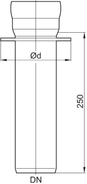 ACO Fallrohrst&uuml;tze GM X DN 125, 500/575mm
