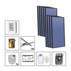 Solarbayer Plus AL Solarpaket 9 - Ziegel Fl&auml;che m2: Brutto 25,74 / Apertur 24,23