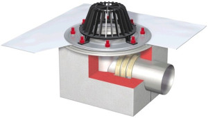 ACO Flachdachablauf Spin DN 70 1 tlg. 1,5Grad ohne Dichtungsbahn
