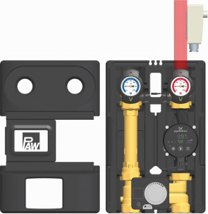 PAW HeatBloC K33R DN 25 3-Wege H-Misch mit Bypass Regler PKR6 GF ALPHA2.1 25-60