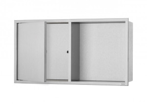 ESS Wandnische BOX 10 mit T&uuml;r 60x30x10 cm, geb&uuml;rstet