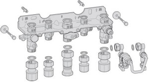 Junkers Bosch Montageanschlussplatte 1660 Aufputz
