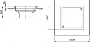 ACO Reinigungsverschluss FINOR CR 1 tlg. Edelstahl, M 125 DN 150
